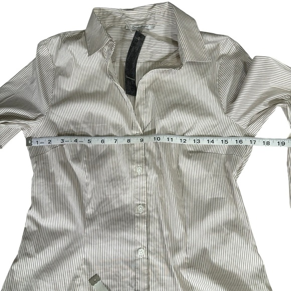 NWT Quintessential Pinstripe Button Down Long Sleeve Shirt Women’s Size Medium - Picture 11 of 14